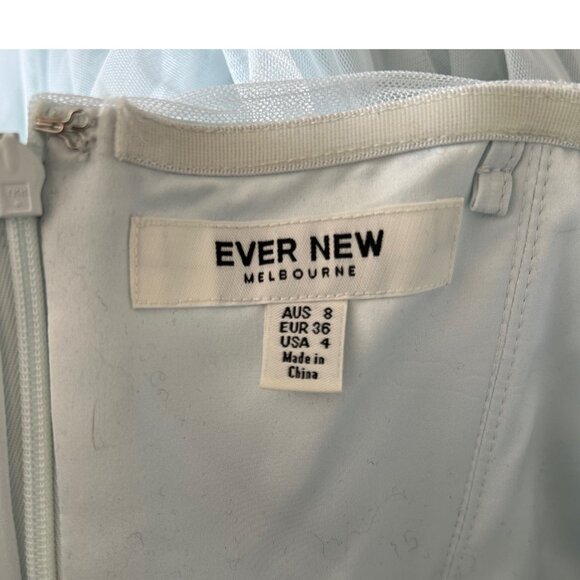 Ever New Melbourne Maxi Strapless Baby Blue Dress Sz 4 - Picture 9 of 11